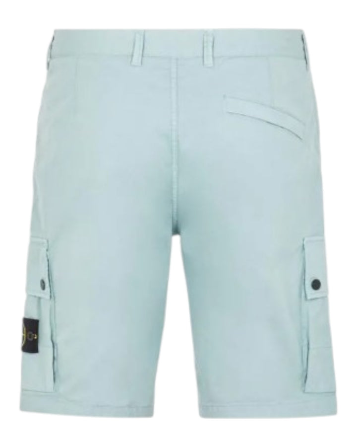 Stone Island Garment Dyed Cotton Canvas Cargo Bermuda Shorts Type SL