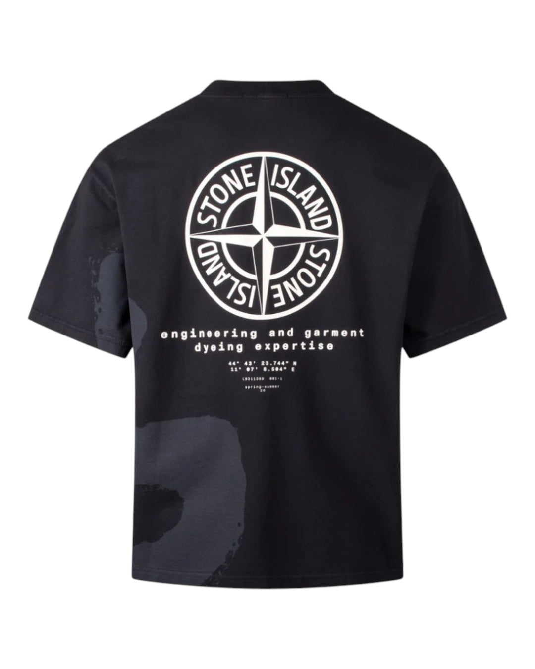 Stone Island Combed Organic Cotton Jersey ‘Whirlwind Type’ Print T-Shirt