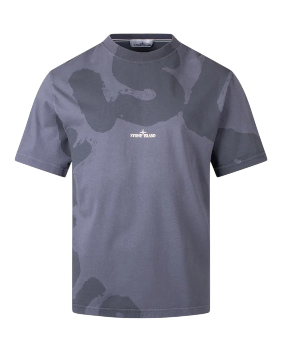 Stone Island Combed Organic Cotton Jersey ‘Whirlwind Type’ Print T-Shirt