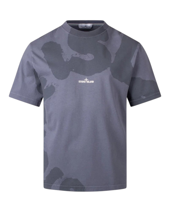 Stone Island Combed Organic Cotton Jersey ‘Whirlwind Type’ Print T-Shirt