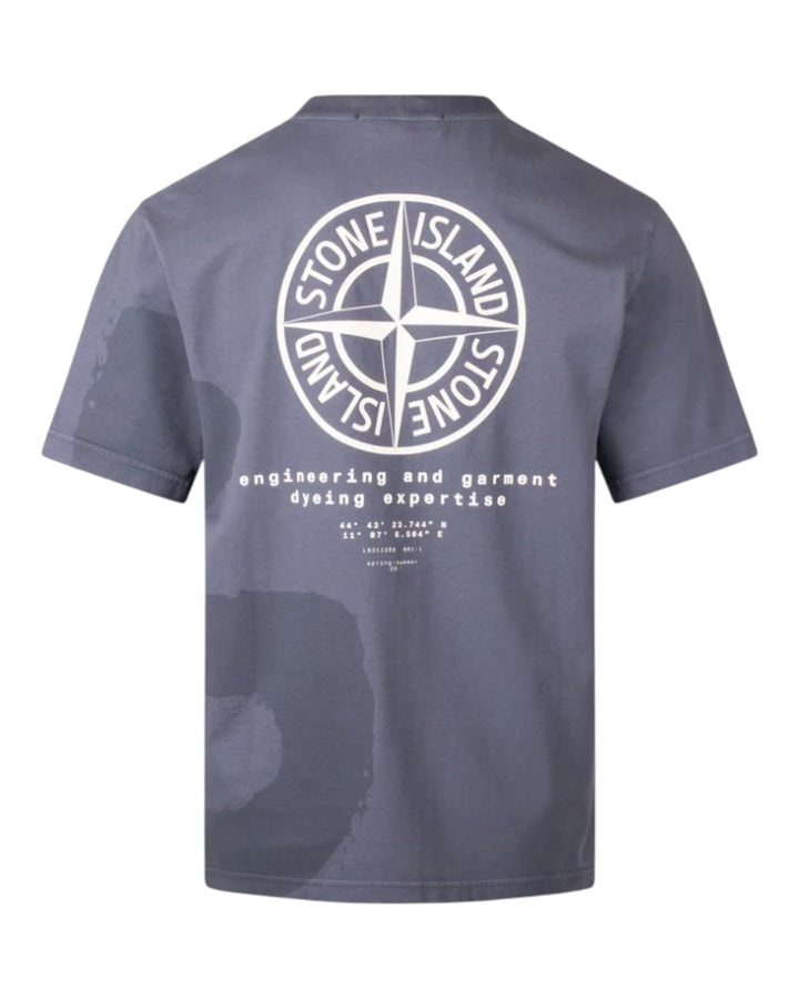 Stone Island Combed Organic Cotton Jersey ‘Whirlwind Type’ Print T-Shirt