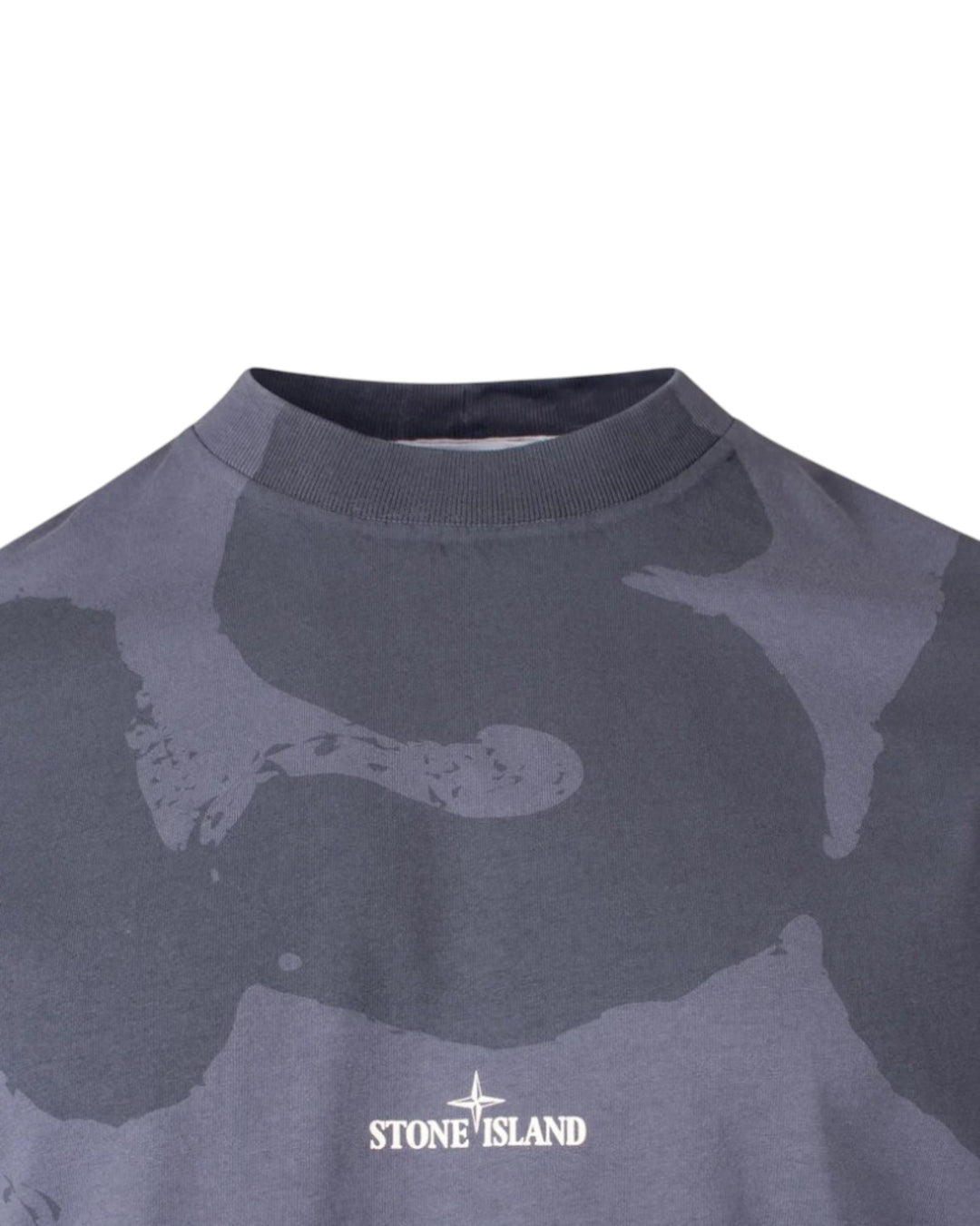 Stone Island Combed Organic Cotton Jersey ‘Whirlwind Type’ Print T-Shirt