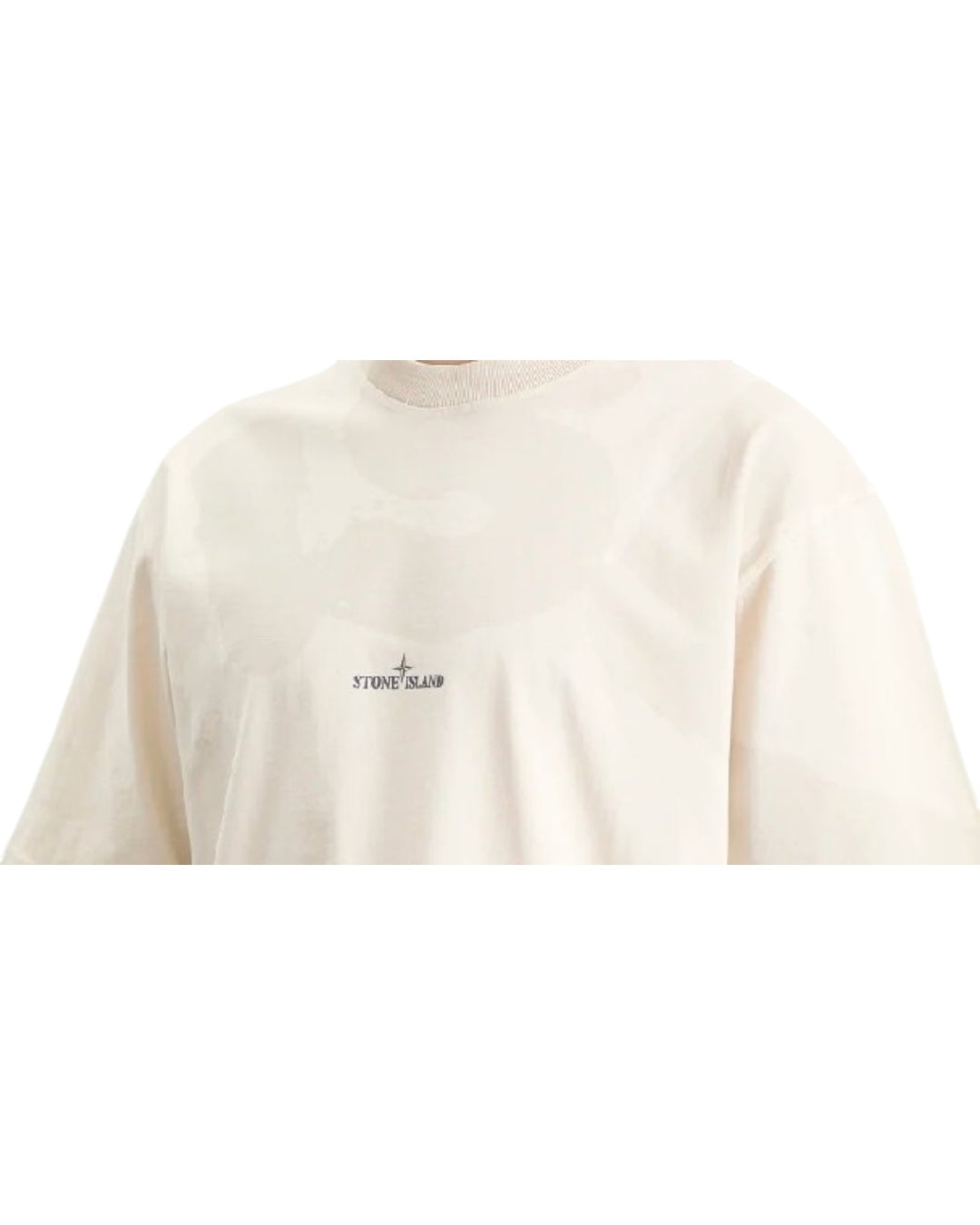 Stone Island Combed Organic Cotton Jersey ‘Whirlwind Type’ Print T-Shirt