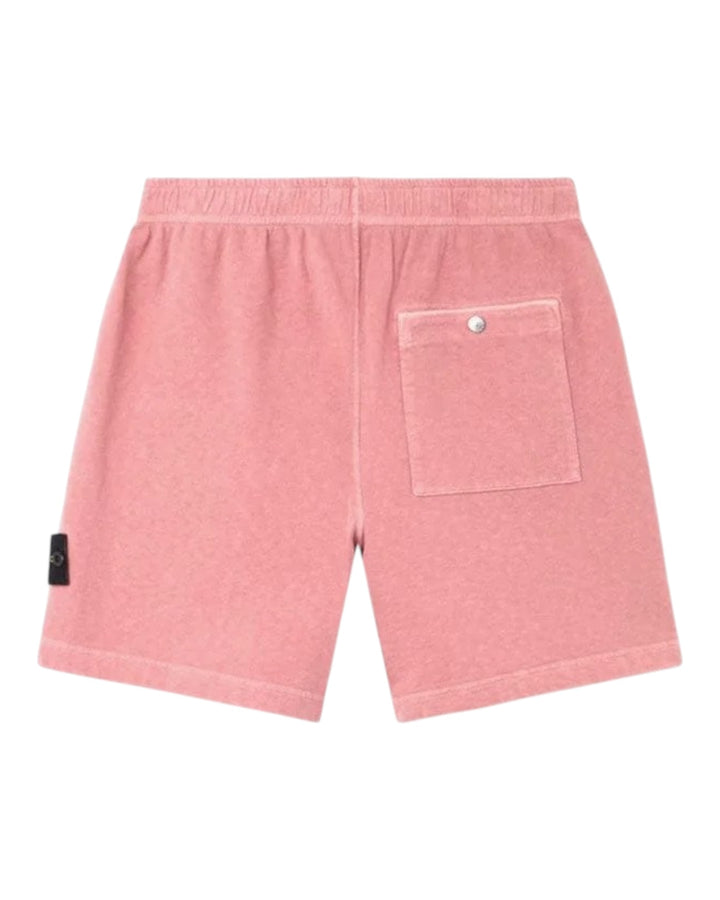 Stone Island Malfilé Fleece 'Old' Effect Loose Wide-Leg Fit Jogger Shorts
