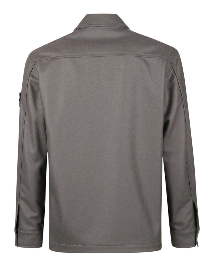 Stone Island Ghost Piece Virgin Wool Blend Overshirt