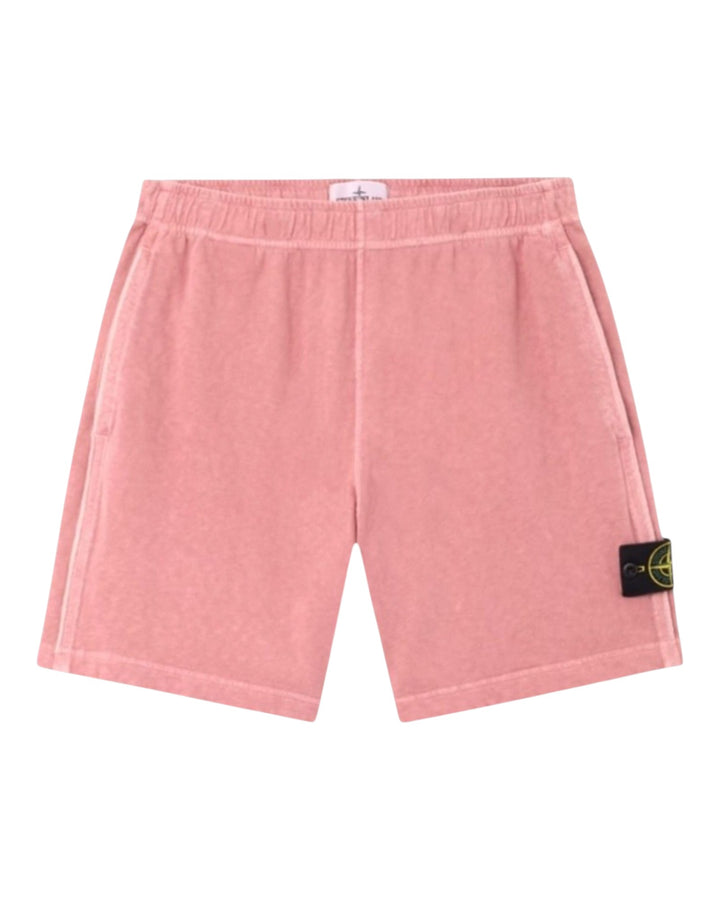 Stone Island Malfilé Fleece 'Old' Effect Loose Wide-Leg Fit Jogger Shorts