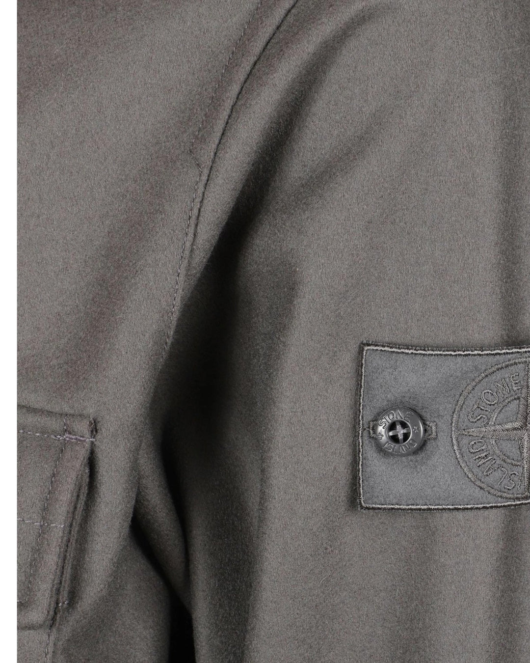 Stone Island Ghost Piece Virgin Wool Blend Overshirt