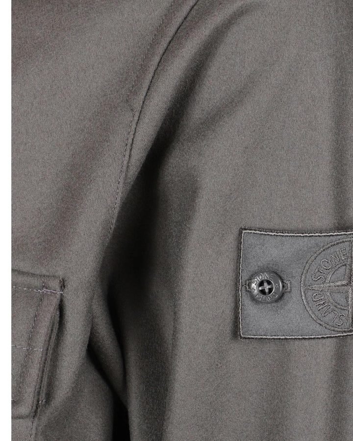 Stone Island Ghost Piece Virgin Wool Blend Overshirt