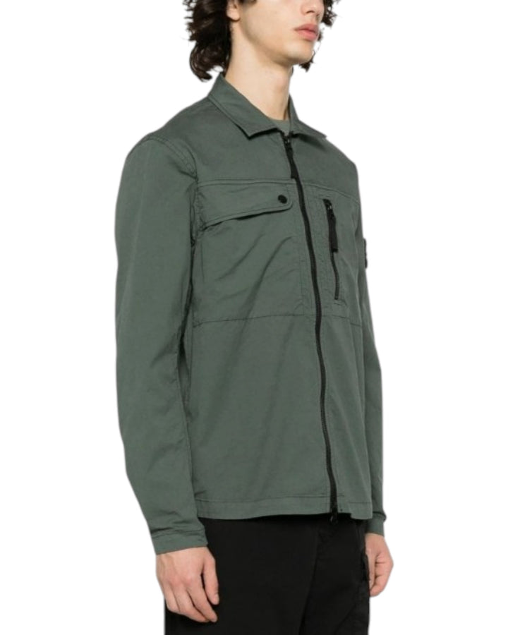 Stone Island Supima Cotton Twill Stretch-TC Zip Overshirt