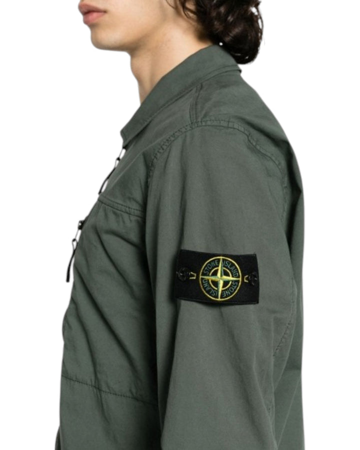 Stone Island Supima Cotton Twill Stretch-TC Zip Overshirt