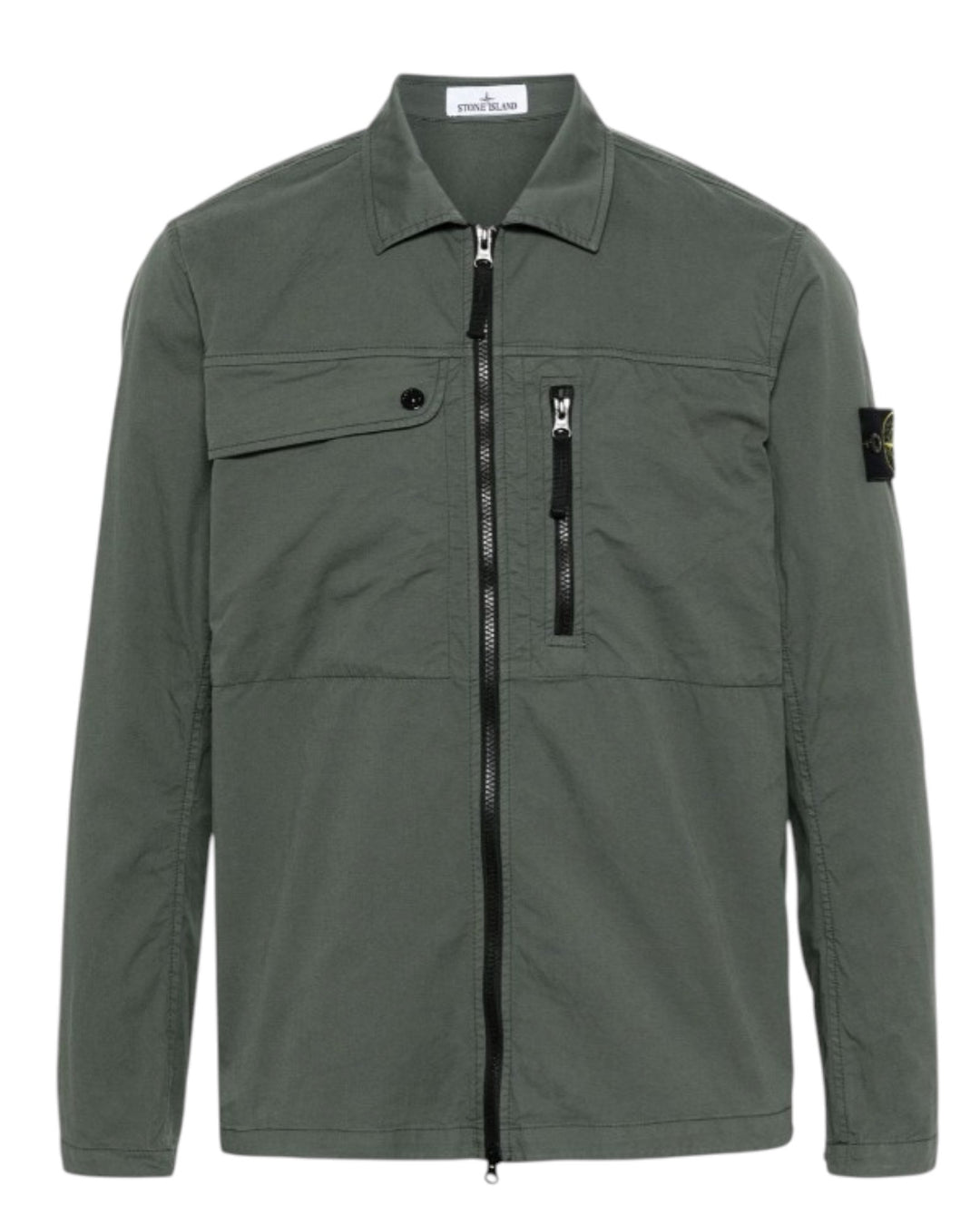 Stone Island Supima Cotton Twill Stretch-TC Zip Overshirt