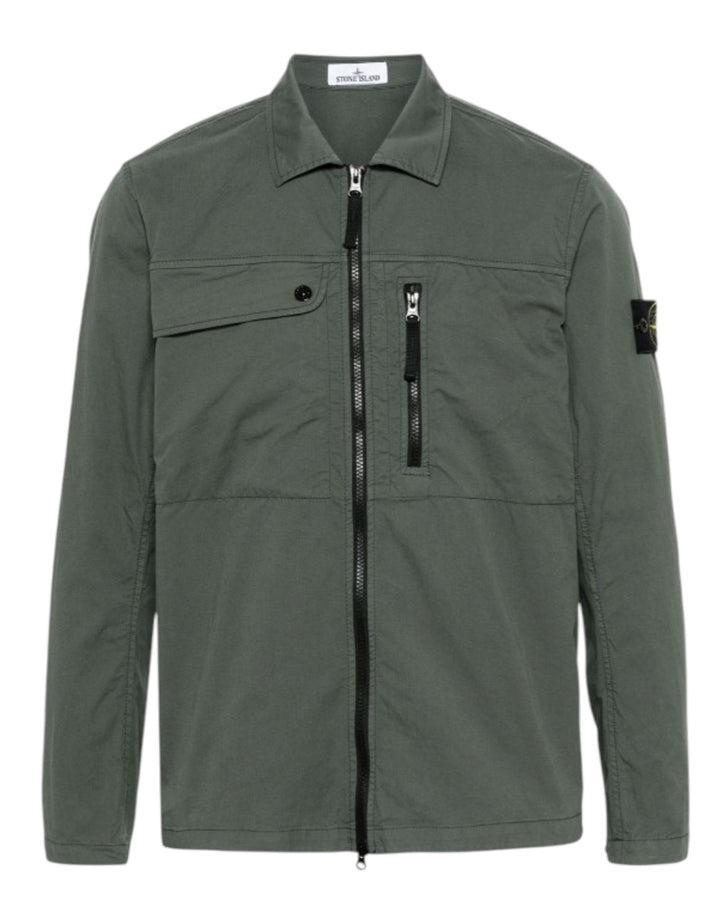Stone Island Supima Cotton Twill Stretch-TC Zip Overshirt