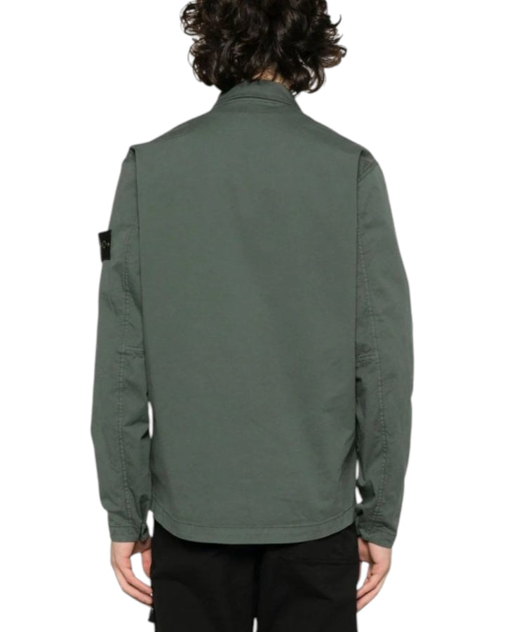 Stone Island Supima Cotton Twill Stretch-TC Zip Overshirt