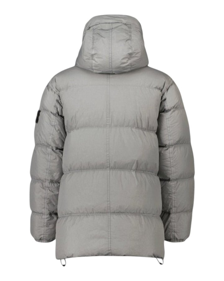 Stone Island Garment Dyed Crinkle Reps NY Hooded Down Jacket with Anti-drop