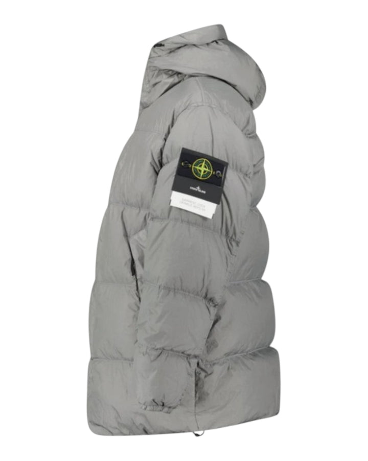Stone Island Garment Dyed Crinkle Reps NY Hooded Down Jacket with Anti-drop
