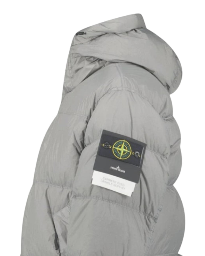 Stone Island Garment Dyed Crinkle Reps NY Hooded Down Jacket with Anti-drop