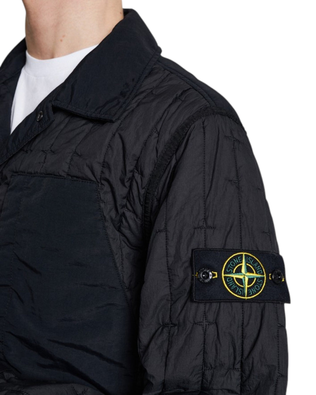 Stone Island Ultralight Nylon Quilted TC Jacket with Anti-Drop