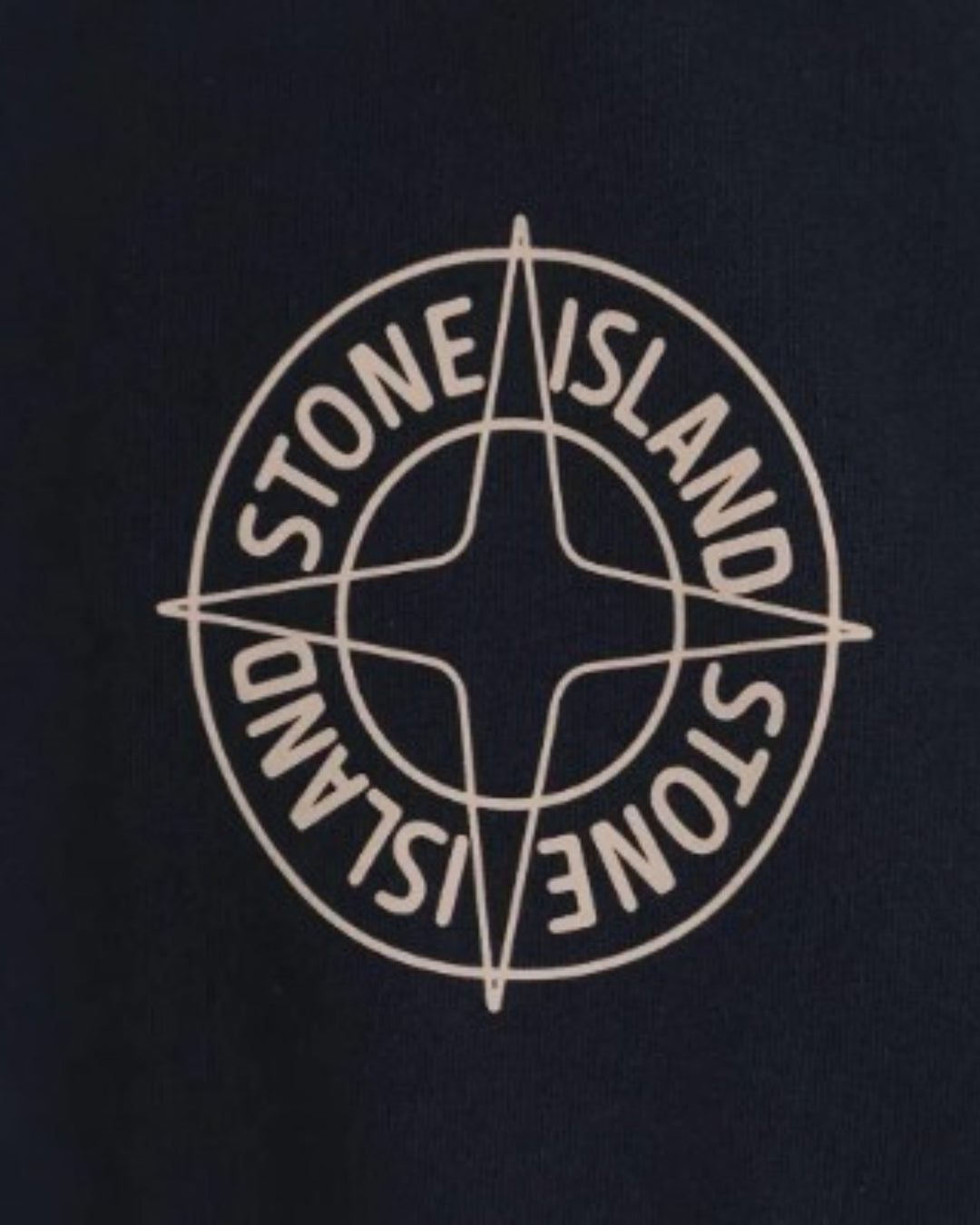 Stone Island Oversized-Fit Crewneck Sweatshirt with 'Outline Compass' Print Cotton Fleece
