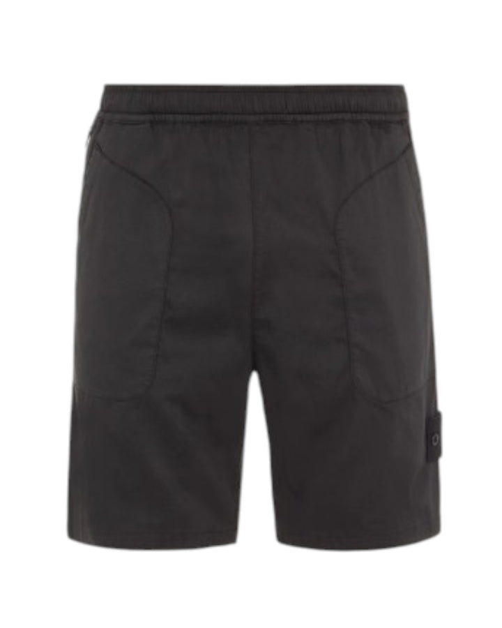 Stone Island Ghost Stretch Cotton Lyocell Satin Bermuda Shorts