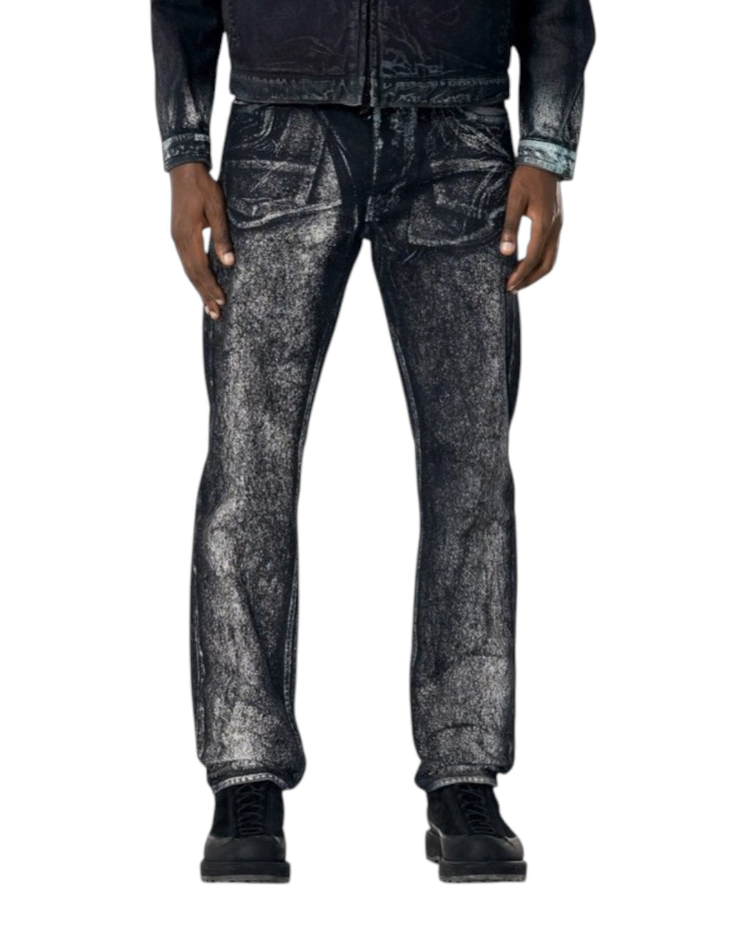Stone Island Reflective Lamination Hand Sprayed Light Bull Denim-TC Jeans