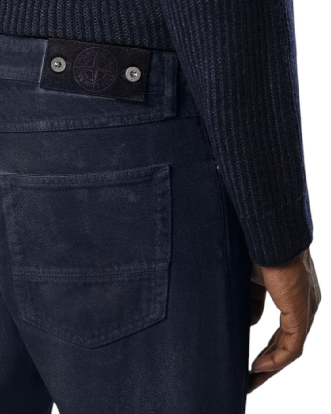 Stone Island Reflective Lamination Hand Sprayed Light Bull Denim-TC Jeans