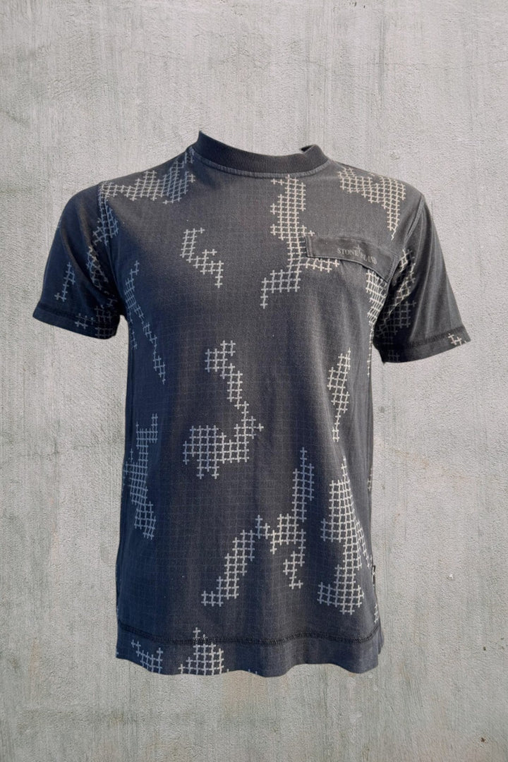 Stone Island Grid Camo T Shirt