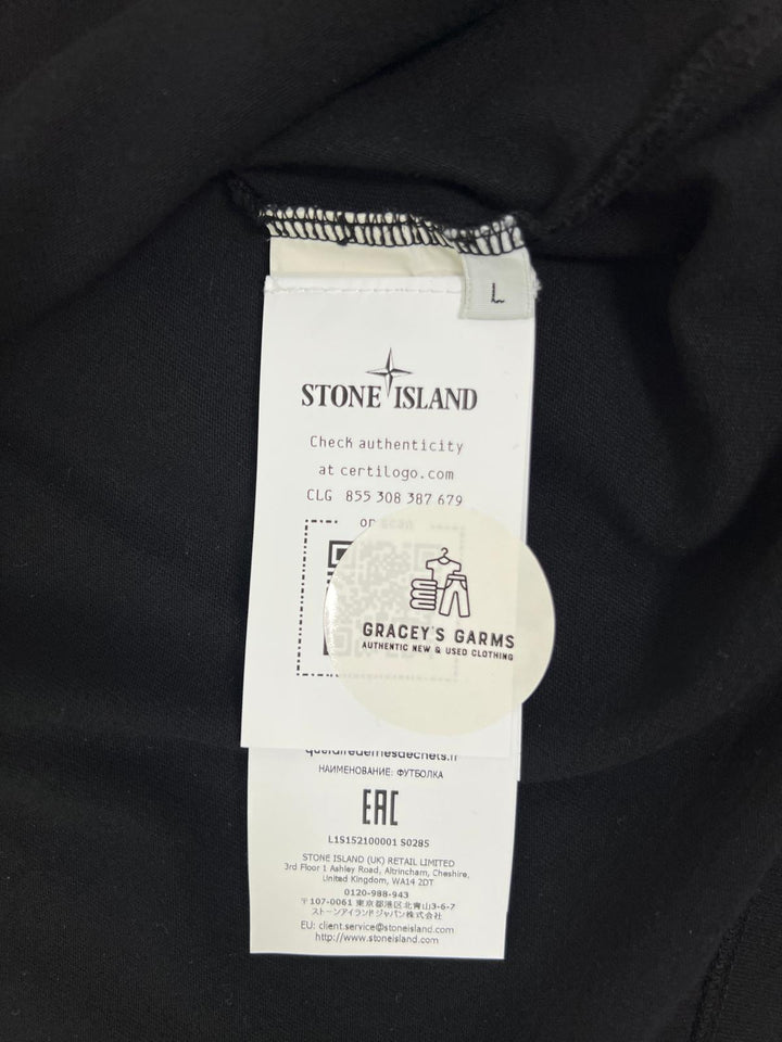 Stone Island Organic Cotton Jersey Stone Print T-Shirt