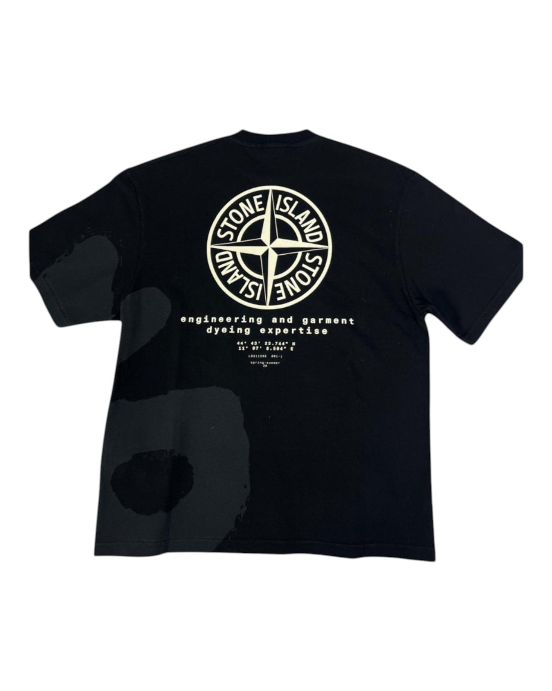 Stone Island Combed Organic Cotton Jersey ‘Whirlwind Type’ Print T-Shirt