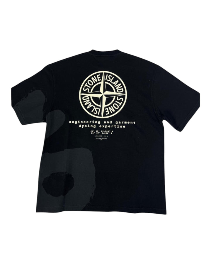 Stone Island Combed Organic Cotton Jersey ‘Whirlwind Type’ Print T-Shirt