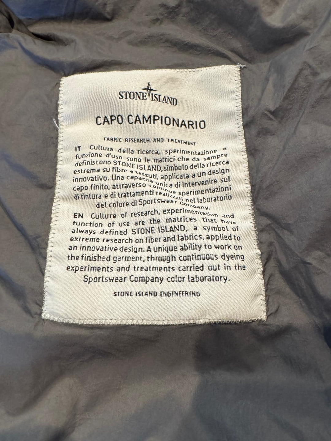 Stone Island Capo Campionario Run Proof Nylon Mesh TC