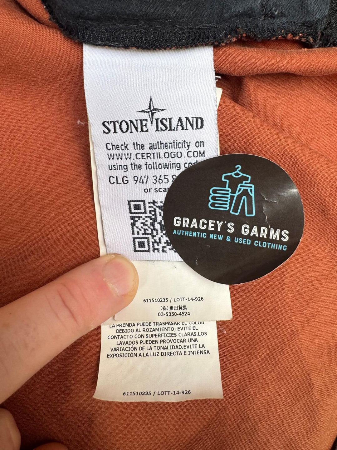 Stone Island Red Tortoise Shell Camo Hooded Jacket
