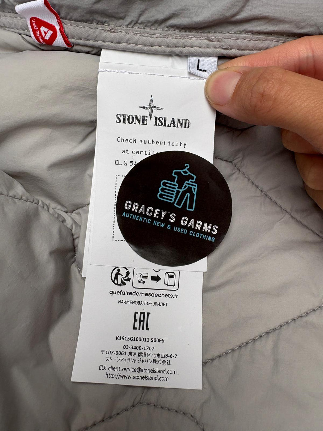 Stone Island Smerigliato Ghost Gilet