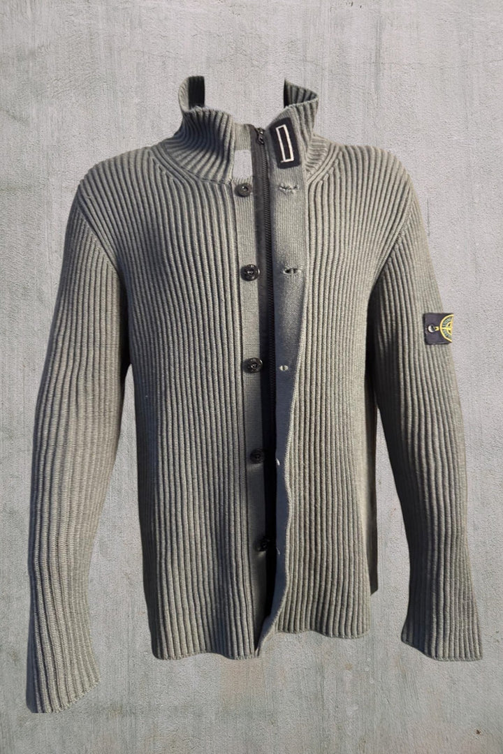 Stone Island Ribbed Knitted Full Zip