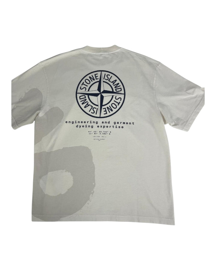 Stone Island Combed Organic Cotton Jersey ‘Whirlwind Type’ Print T-Shirt
