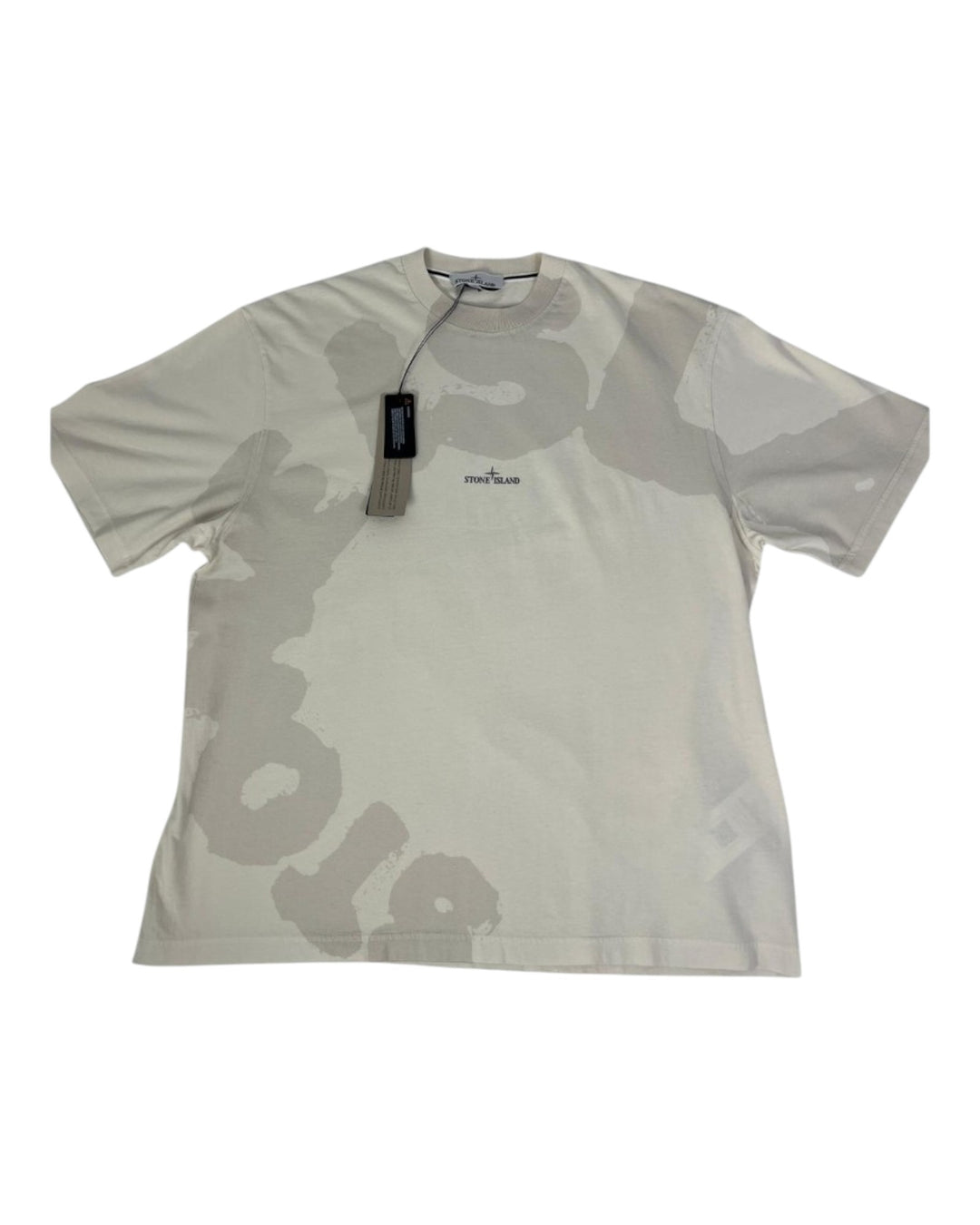 Stone Island Combed Organic Cotton Jersey ‘Whirlwind Type’ Print T-Shirt