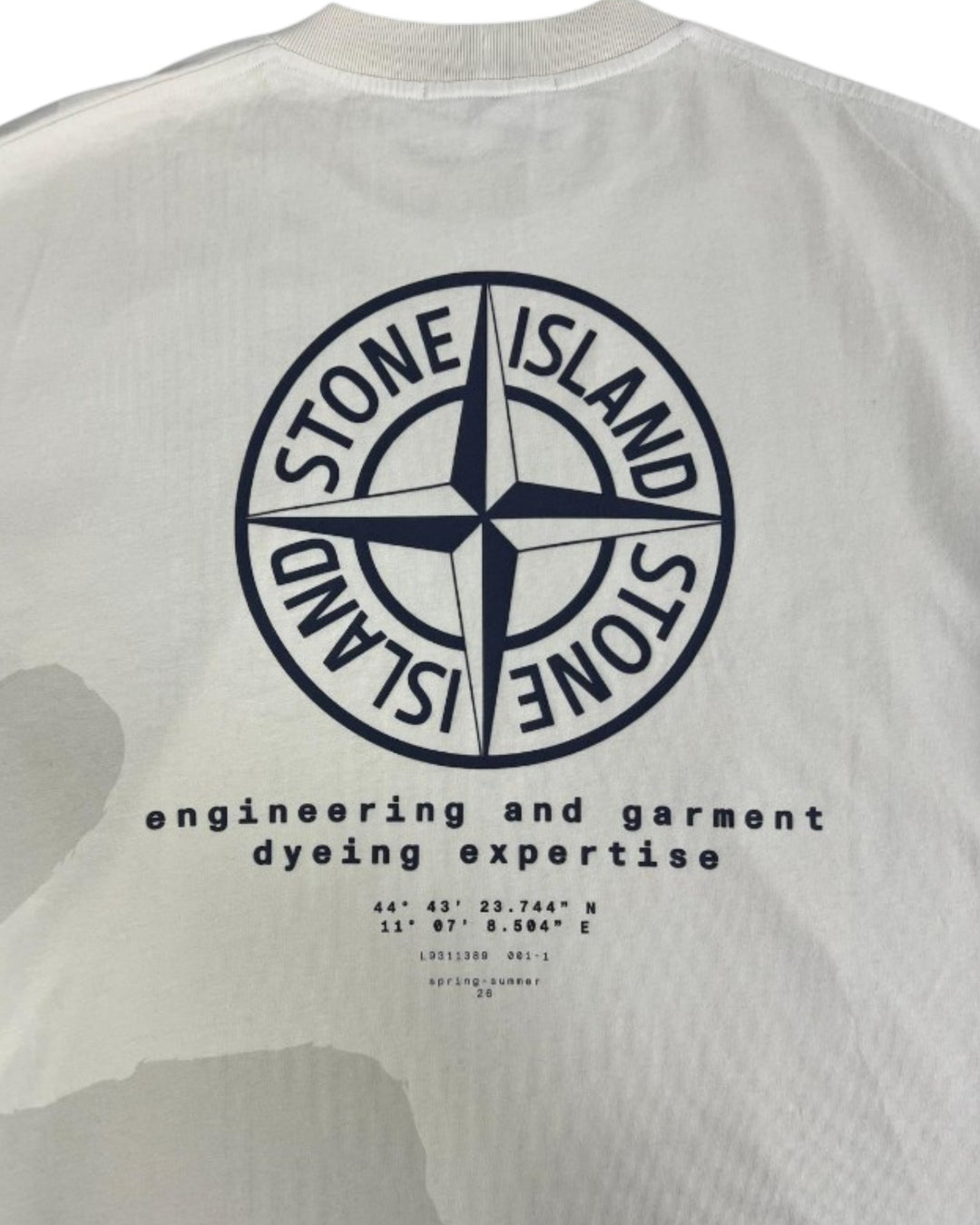 Stone Island Combed Organic Cotton Jersey ‘Whirlwind Type’ Print T-Shirt