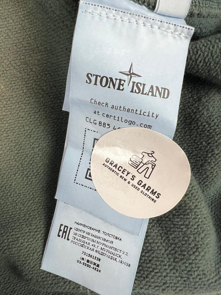 Stone Island Cotton Fleece Off-Dye (OVD) Treatment Crewneck Sweatshirt